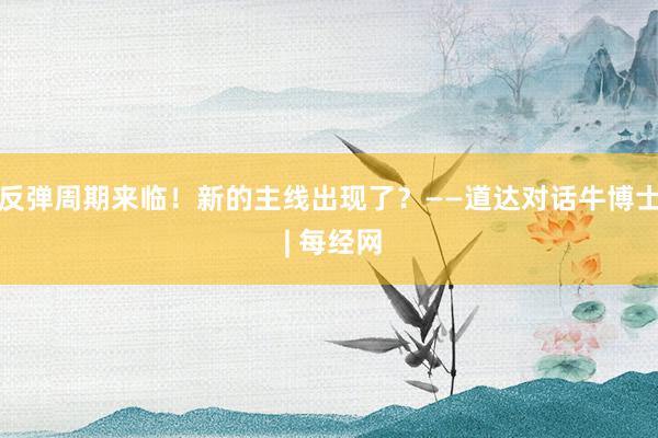 反弹周期来临！新的主线出现了？——道达对话牛博士 | 每经网