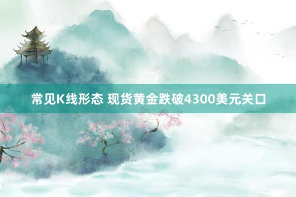 常见K线形态 现货黄金跌破4300美元关口